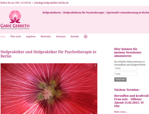 Gabie Gerbeth, Heilpraktikerin und Heilpraktikerin für Psychotherapie (Berlin)