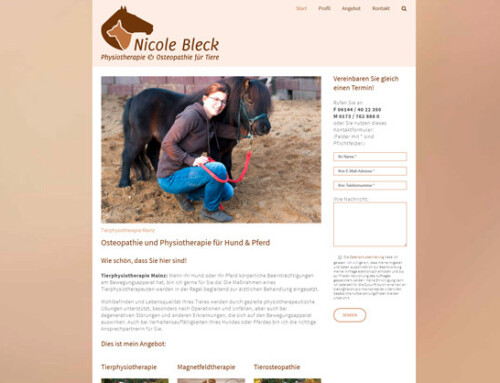 Nicole Bleck, Tierphysiotherapeutin