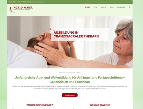 Ingrid Maier, Ausbildungen in Craniosacral-Therapie (Lorch)